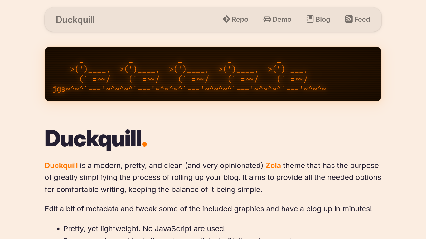 Duckquill screenshot